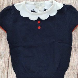 Best & Co. short sleeve thin cotton sweater sz 12